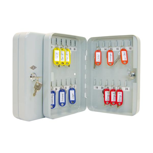 Schlüsselschrank für 24 Schlüssel, lichtgrau WEDO 102 52437X (4003801789255)