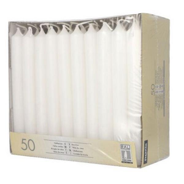 Tafelkerzen, 21 mm, weiß, 50er Pack STARPAK 13800 (4002911138007)
