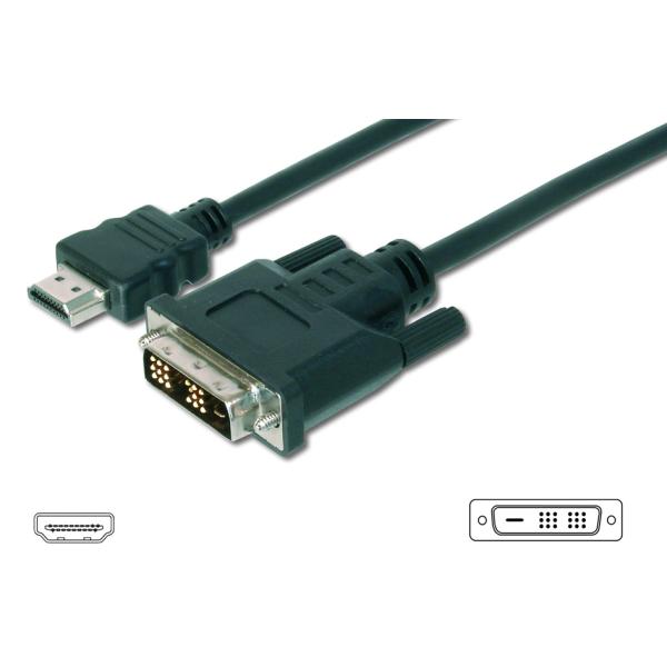 HDMI - DVI-D 18+1 Monitorkabel, 2, 0 m DIGITUS AK-330300-020-S (4016032295914)