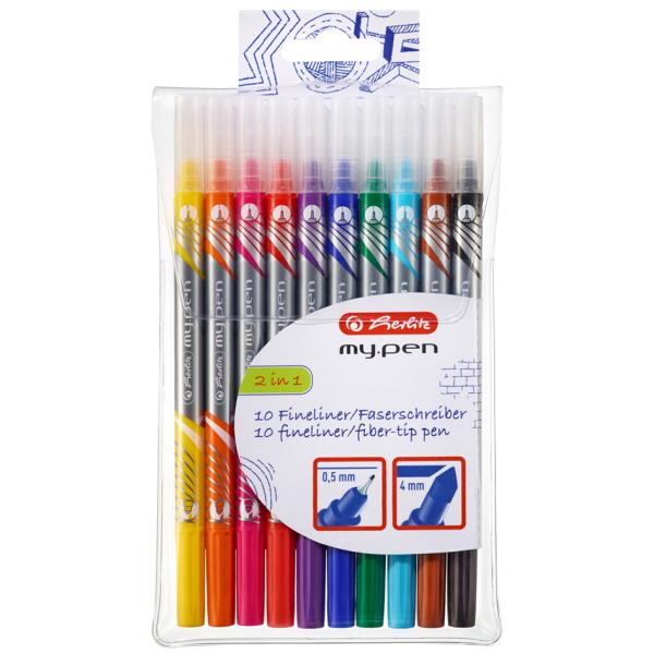 Fasermaler/ Fineliner my.pen, 10er Etui herlitz 300003401 (4008110498201)