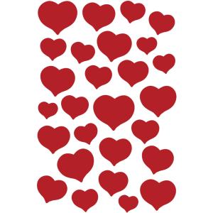 Sticker MAGIC 'Rote Herzen', Stone HERMA 3254 (4008705032544)
