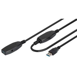 Aktives USB 3.0 Verlängerungskabel, 15, 0 m DIGITUS DA-73106 (4016032457497)