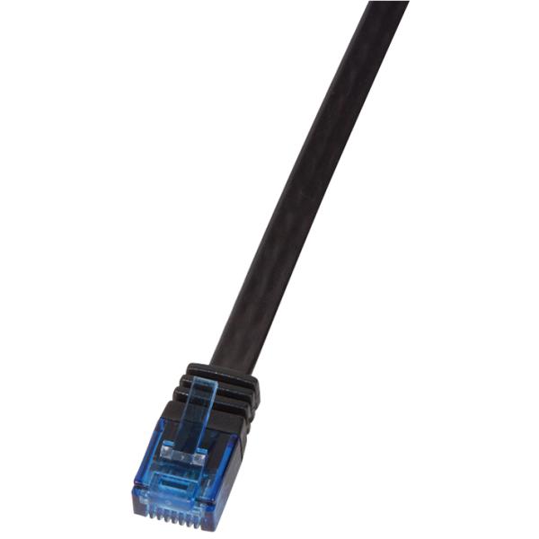 LogiLink U/ UTP Flach-Patchkabel, Kat. 5e, 2, 0 m, schwarz CP0135B (4052792027617)
