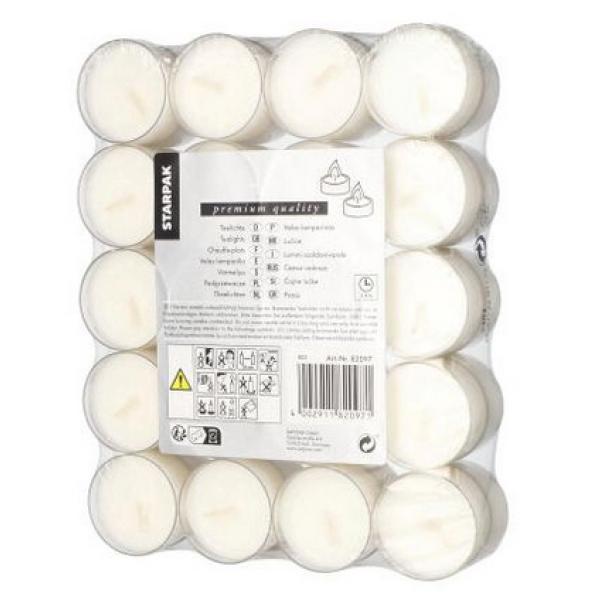 Teelichter, Durchmesser: 38 mm, weiß STARPAK 82097 (4002911820971)