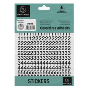 Selbstklebezahlen 0-9, 40 mm, schwarz EXACOMPTA 67379E (3130630673798)
