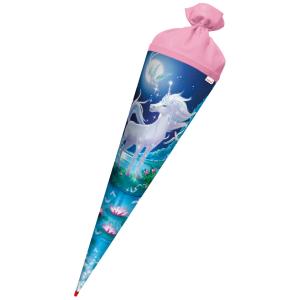 Schultüte 'Mondscheineinhorn', eckig, 850mm, mit Effekt ROTH 678802 (4028279853406)