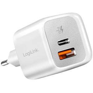Dual-USB-Schnelladegerät-Set, USB-C / USB-A, weiß LogiLink PA0320SB (4052792071931)