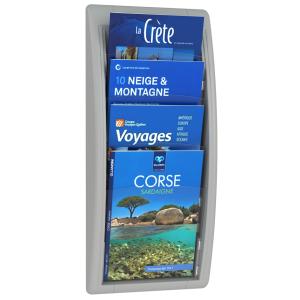 Paperflow Wandprospekthalter Kompakt Anthrazit Din A4 Hoch 4 Fächer 4061.11 (3660141133257)