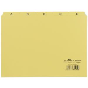 Karteiregister A - Z, PP, A5 quer, rot, 25-teilig DURABLE 3650-03 (4005546314143)