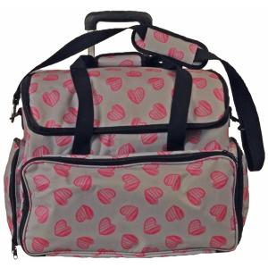 Nähmaschinen-Trolley 'Punkte', pink/ weiß KLEIBER 91851 (4009691918515)