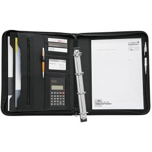 Collegemappe, DIN A4, mit Rechner, genarbtes Kunstleder WEDO 58 1101 (4003801861494)