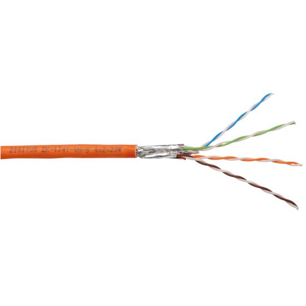 Installationskabel, Kat.7, S/ FTP, 100 m Ring, orange DIGITUS DK-1743-VH-1 (4016032392101)