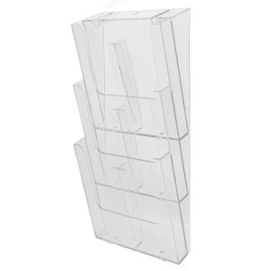 Wand-Prospekthalter, A4 hoch, 3 Fächer, glasklar EXACOMPTA 74358D (9002493109230)