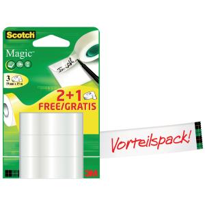 3M  Klebefilm Magic 810, unsichtbar, Vorteilspack Scotch 8-1915R2+1 (4046719376520)