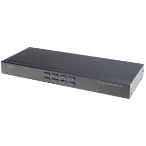 KVM Combo Switch USB / PS/ 2, 8-fach, schwarz DIGITUS DS-23200-2 (4016032429982)