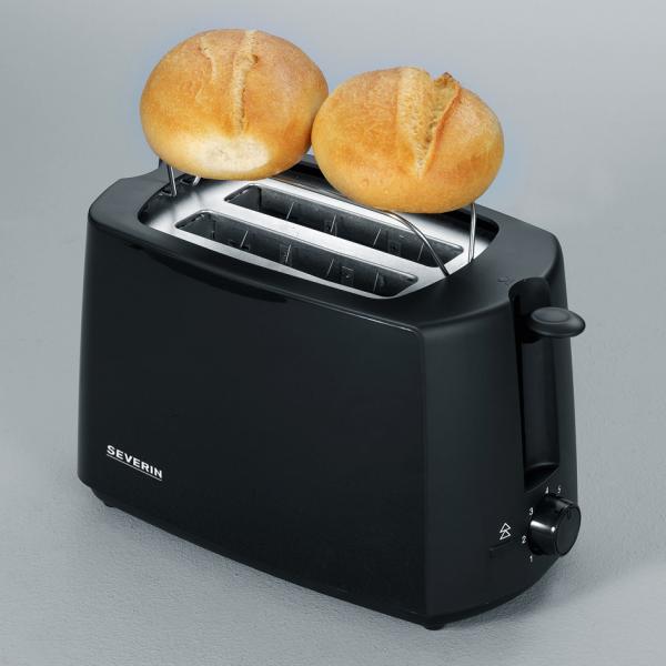 2-Scheiben-Toaster AT 2287, 700 Watt, schwarz SEVERIN (4008146009600)