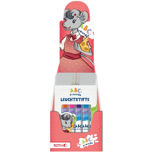 Mini-Fasermaler / Leuchtstifte 'ABC Freunde', Display ROTH 679522 (4028279680125)