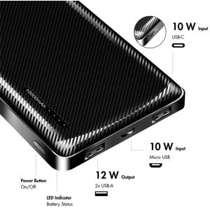 Powerbank, 10.000 mAh, 2x USB-A, weiß LogiLink PA0316W (4052792071429)