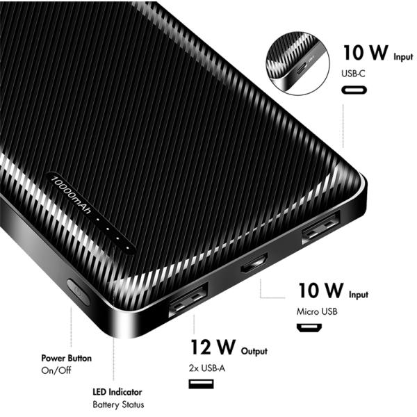 Powerbank, 10.000 mAh, 2x USB-A, weiß LogiLink PA0316W (4052792071429)