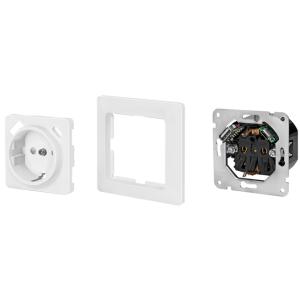 Unterputz-Steckdose, 1x USB-C, 1x USB-A, weiß LogiLink PA0253 (4052792061369)