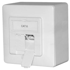 Aufputzdose Kat.6A (tief), 2 x RJ45, geschirmt DIGITUS DN-9007-S-1 (4016032320203)
