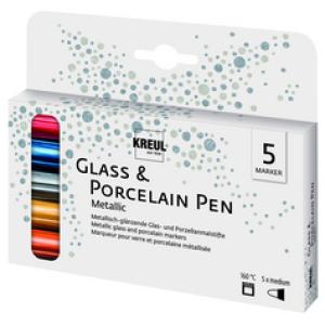 Glass & Porcelain Pen Metallic, 5er-Set KREUL 16430 (4000798164300)