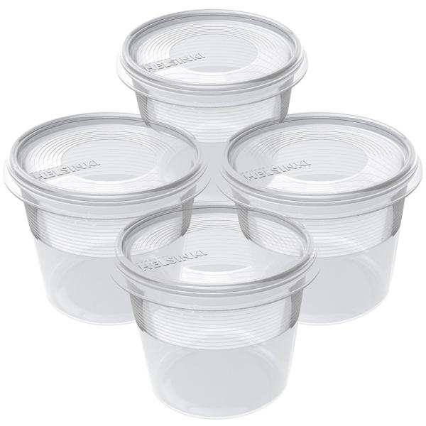 Gefrierdosen-Set Helsinki, 0, 3 Liter, 4er Set plast team 15900101 (5707672975739)