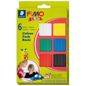 kids Modelliermasse-Set Colour Pack 'basic', 6er Set FIMO 8032 01 (4007817805176)