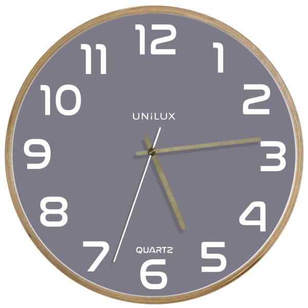 Wanduhr Baltic Quarz 31,5 cm buche-grau UNILUX 400165097 (3595560034697)