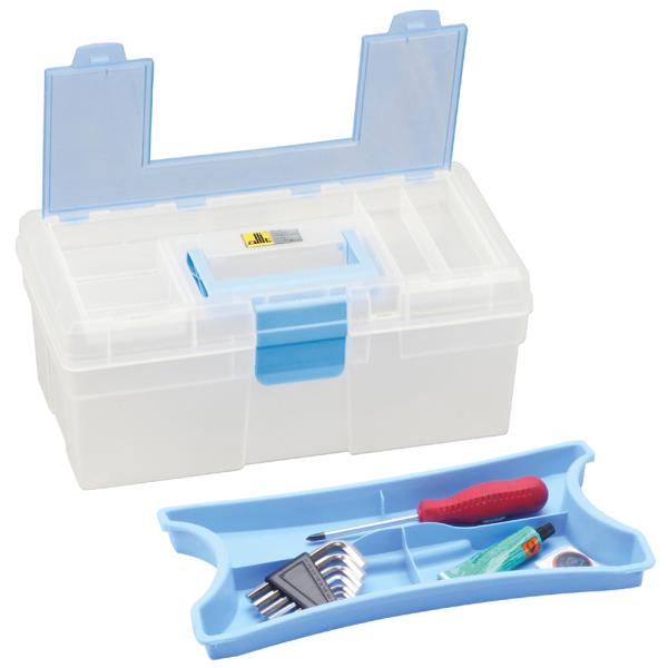 Aufbewahrungskoffer McPlus Clear 12.5, PP, blau allit 416401 (4005187164015)