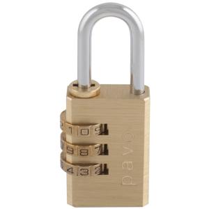 Zahlen-Vorhängeschloss aus Messing, (B)30 mm pavo 8034840 (8717448034840)