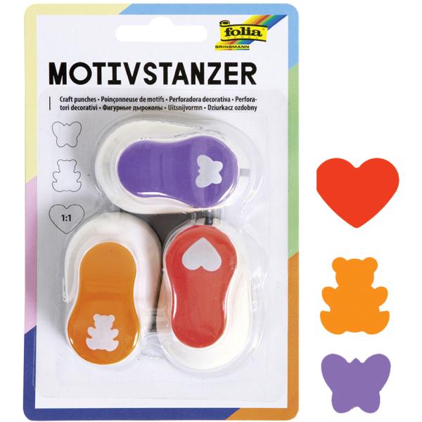folia Motivstanzer Ganzjahresmotive 15mm 3 Stück