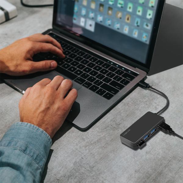 USB 3.2 Gen1 Hub, 4-Port, schwarz LogiLink UA0396 (4052792067866)