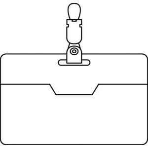 Namensschild, mit Clip, 60 x 90 mm, transparent pavo 8009213 (8717448009213)