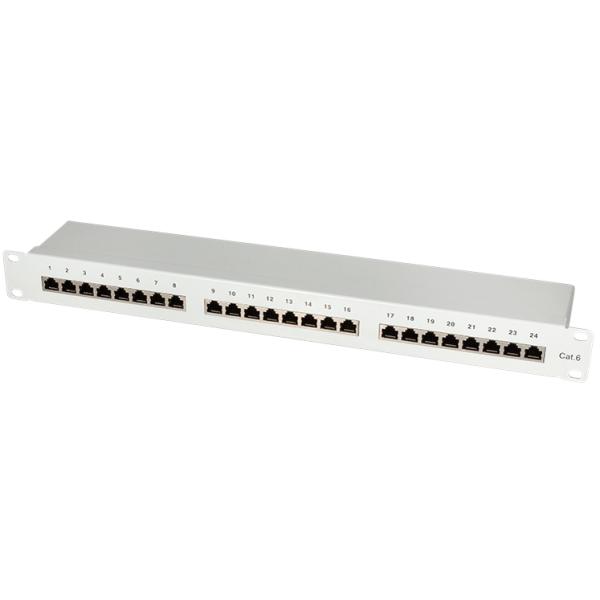 LogiLink 19' Patch Panel Kat.6 EconLine, 24 Port, lichtgrau NP0053 (4052792040197)