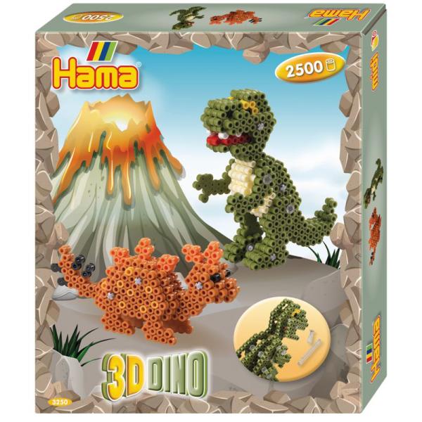 midi 3D 'Dinos', Geschenkpackung Hama Bügelperlen 3250 (0028178032500)