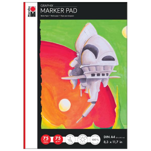 Markerpapierblock Marker Pad GRAPHIX, DIN A4, 75 g/ qm Marabu 1612000000401 (4007751812353)