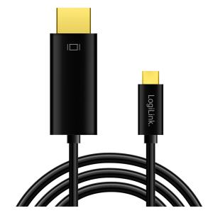 USB-C - HDMI Anschlusskabel, 1, 8 m, schwarz LogiLink UA0329 (4052792050349)