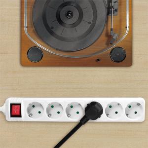 Steckdosenleiste, 6-fach, mit Schalter, schwarz LogiLink LPS202B (4052792012361)