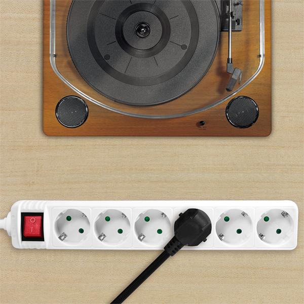 Steckdosenleiste, 6-fach, mit Schalter, schwarz LogiLink LPS202B (4052792012361)