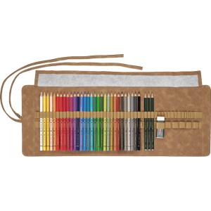 FABER-CASTELL Buntstifte POLYCHROMOS, Stifterolle, 34-teilig Faber-Castell 110030 (4005401100300)