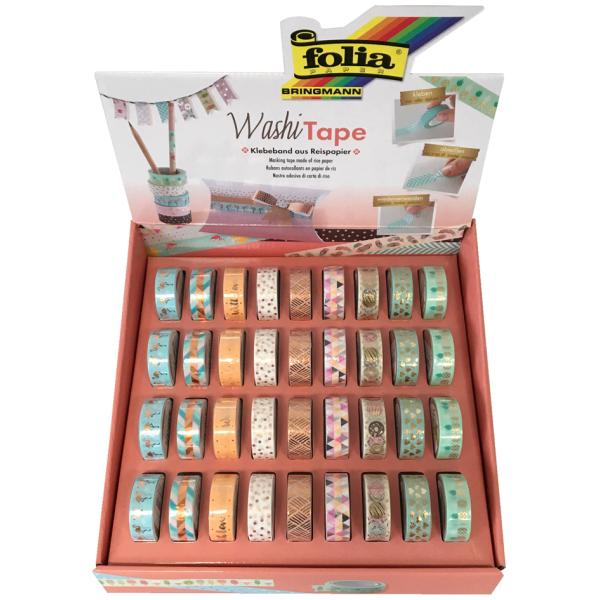 Deko-Klebeband Washi-Tape HOTFOIL, Thekendisplay folia 260039 (4001868099478)