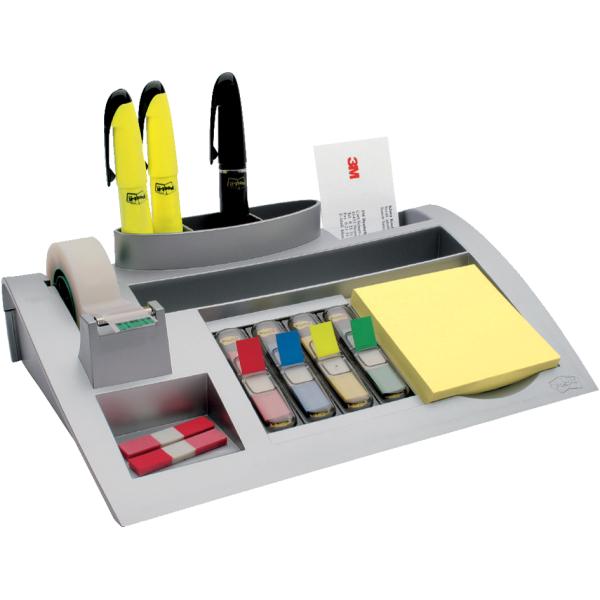 Schreibtisch Organizer, silber, bestückt Post-it C50 (4001895867637)