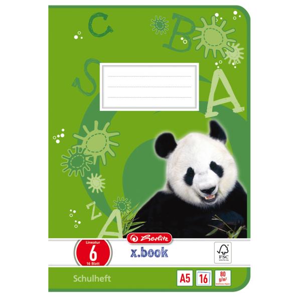 Schulheft x.book, DIN A5, Lineatur 5 / kariert herlitz 300004141 (4008113320509)