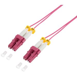 LogiLink LWL Patchkabel, 2x LC-Duplex, OM4, dünn, 2, 0 m FS4LC02 (4052792073423)