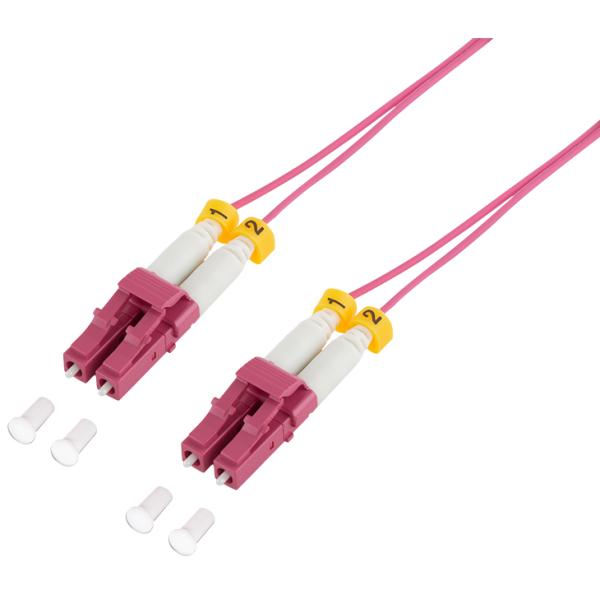 LogiLink LWL Patchkabel, 2x LC-Duplex, OM4, dünn, 2, 0 m FS4LC02 (4052792073423)