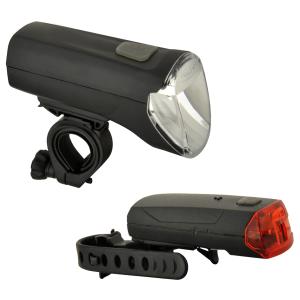 Fahrrad-LED-Beleuchtungs-Set 70/ 30/ 18 Lux FISCHER 85347 (4008153853470)