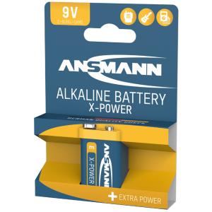 Alkaline Batterie 'X-Power', 9V E-Block, 10er Display ANSMANN 5015711 (4013674003990)