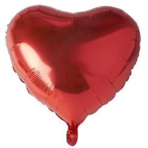 Folienballon 'Heart', Durchmesser: 450 mm, rot PAPSTAR 86802 (4002911470787)