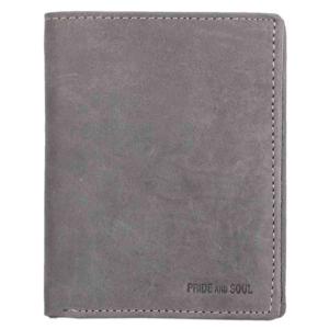 Geldbörse RFID, im Hochformat, aus Leder, grau PRIDE&SOUL 47253 (4021068472536)
